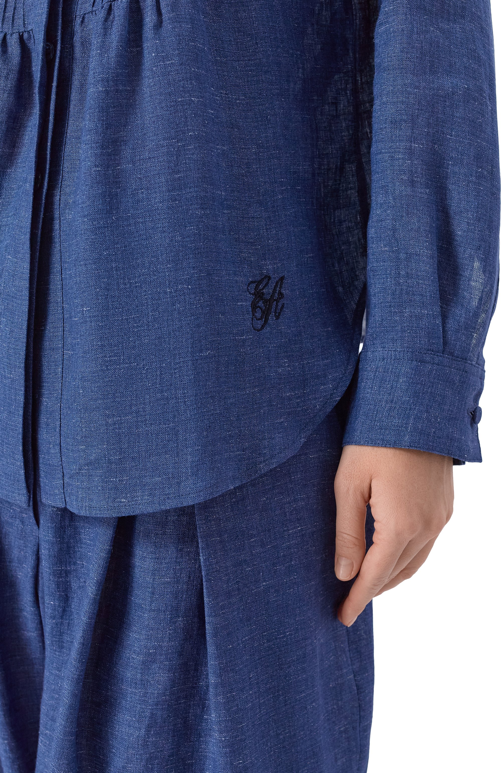 Рубашка изо льна и вискозы EMPORIO ARMANI, арт. EW003736/TE10381, фото 5