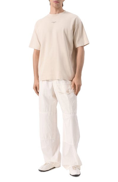Хлопковая футболка DROLE DE MONSIEUR кремового цвета по цене 15600 руб., арт. PERM-TS202-C0002-MT, фото 2 Хлопковая футболка DROLE DE MONSIEUR, арт. PERM-TS202-C0002-MT, фото 2