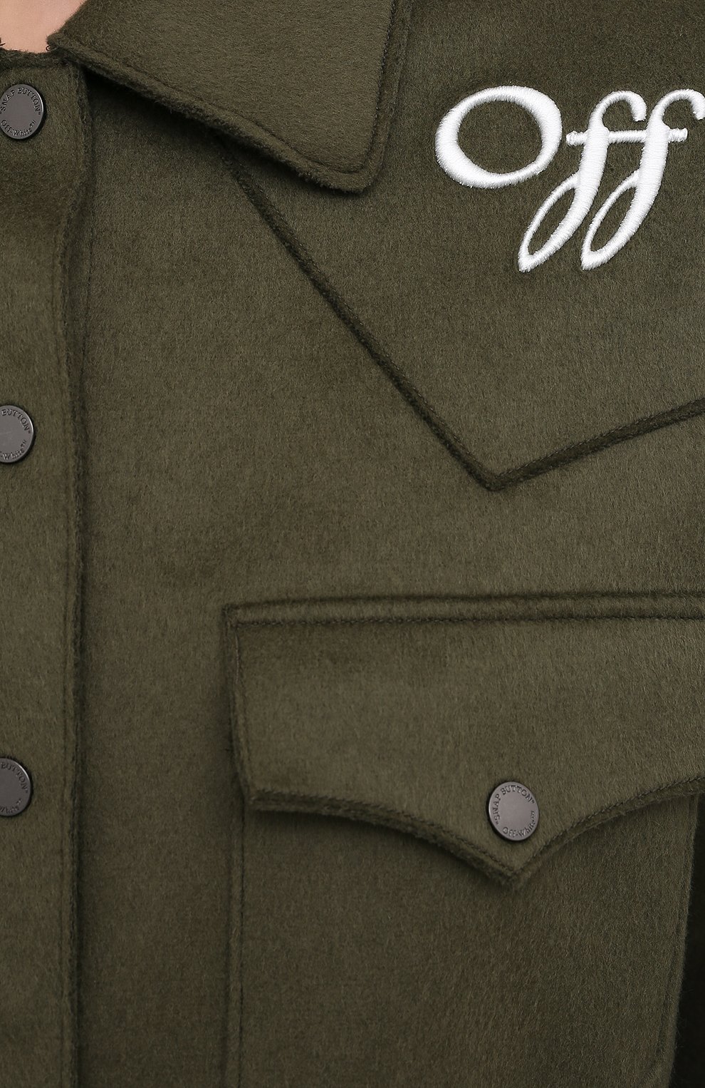 Шерстяная куртка-рубашка OFF-WHITE, арт. 0WEA225E20FAB0015601, фото 5