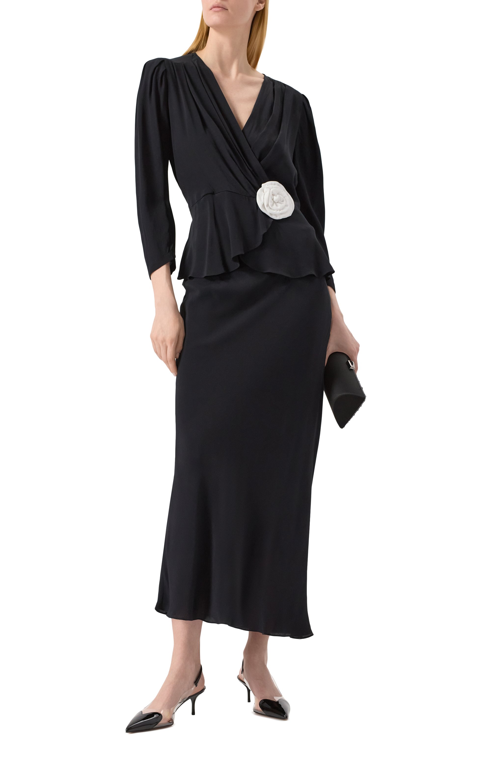 Комбинированные туфли ALAIA черного цвета по цене 125500 руб., арт. AA3E057CK150, фото 2 Комбинированные туфли ALAIA, арт. AA3E057CK150, фото 2