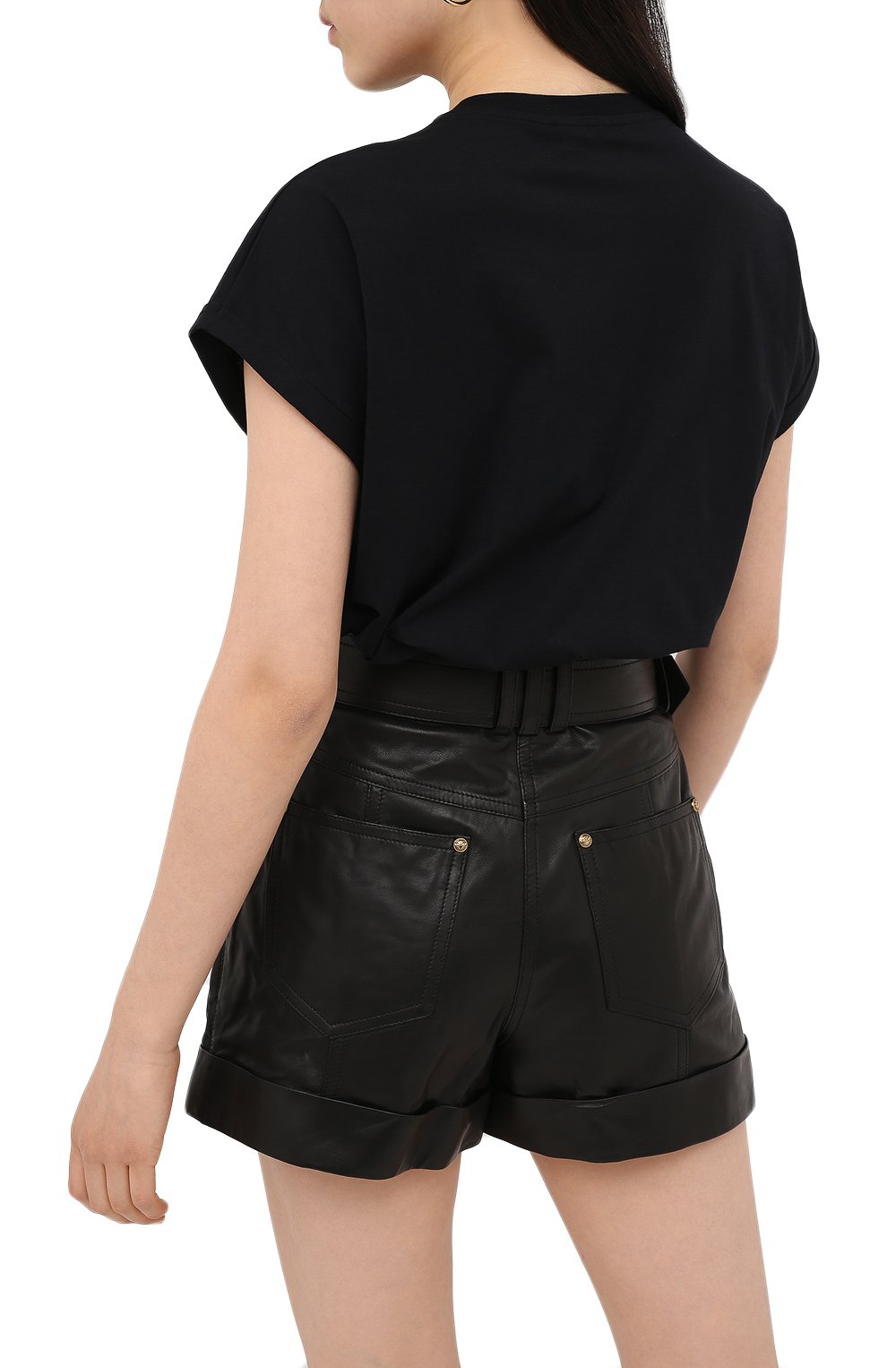 Футболка BALMAIN черного цвета по цене 58550 руб., арт. UF11351/I509, фото 4 Футболка BALMAIN, арт. UF11351/I509, фото 4