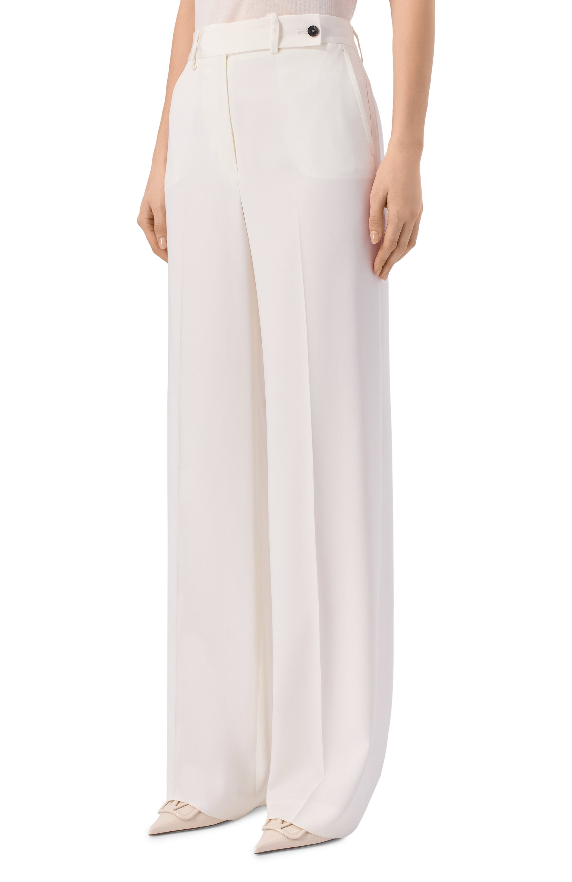 Шелковые брюки KITON кремового цвета по цене 272000 руб., арт. D48109K0977A, фото 3 Шелковые брюки KITON, арт. D48109K0977A, фото 3