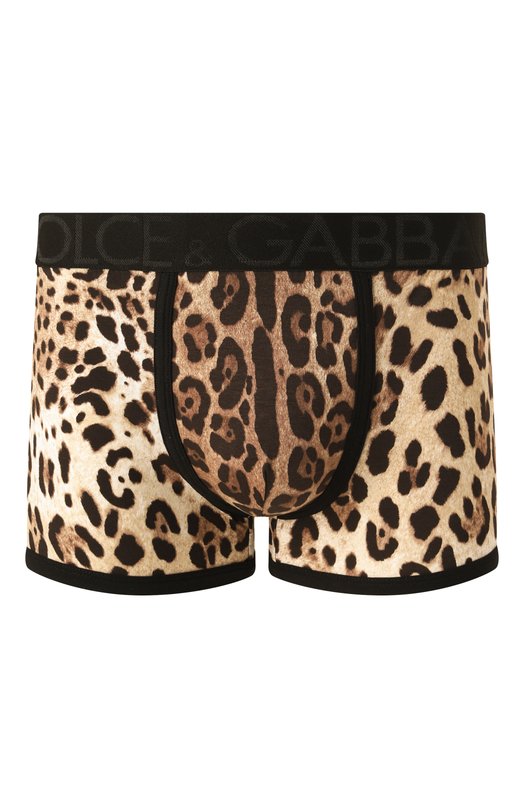 Хлопковые боксеры Dolce & Gabbana M4D19J/0N003 Леопардовый M4D19J/0N003