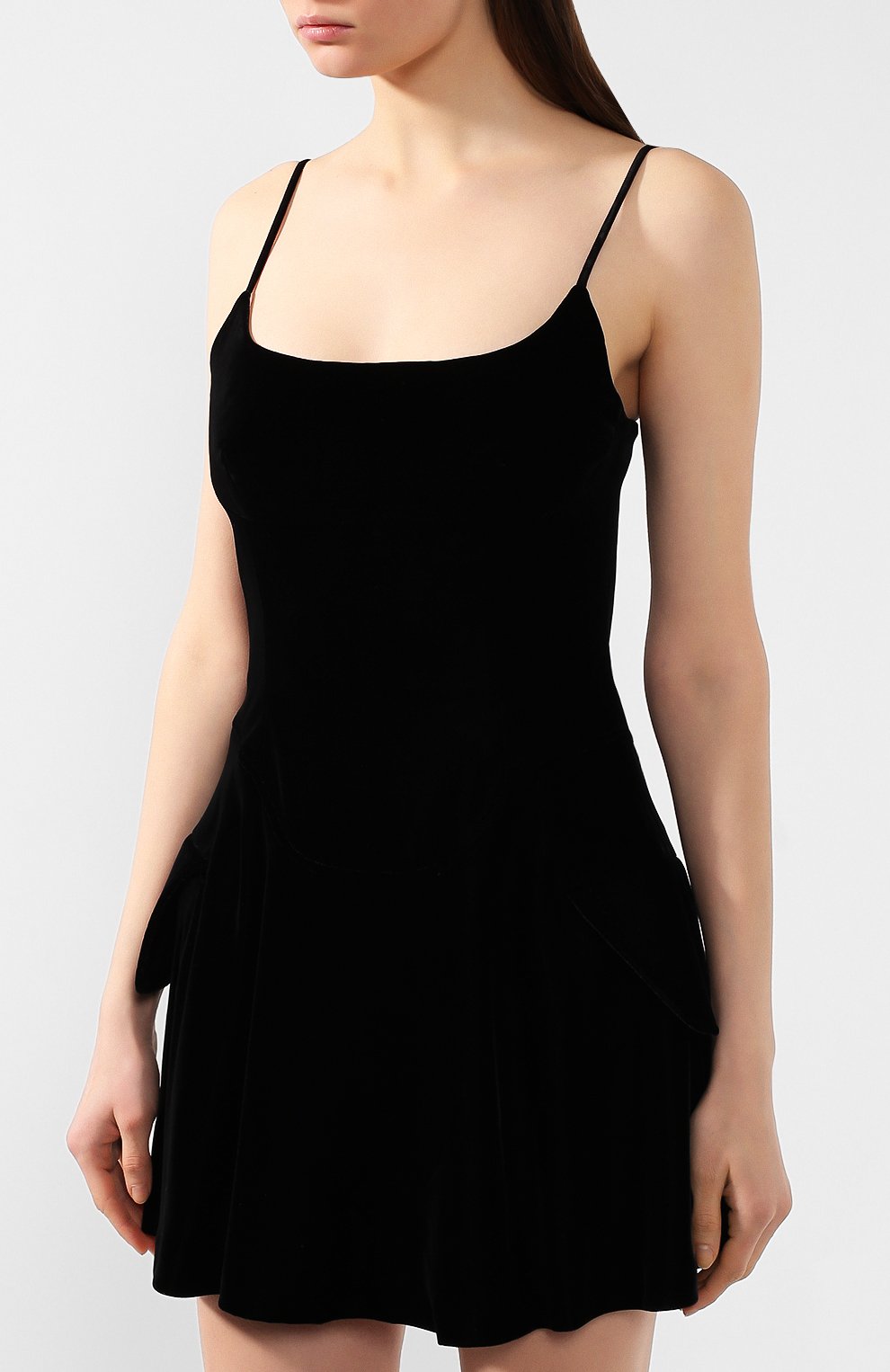 Бархатное платье ALEXANDER WANG черно-белого цвета по цене 95150 руб., арт. 1WC1206251, фото 3 Бархатное платье ALEXANDER WANG, арт. 1WC1206251, фото 3