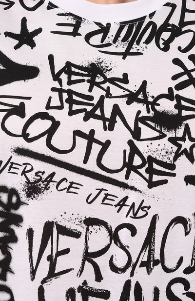Хлопковая футболка VERSACE JEANS COUTURE, арт. 75GAH6S0/JS211, фото 5