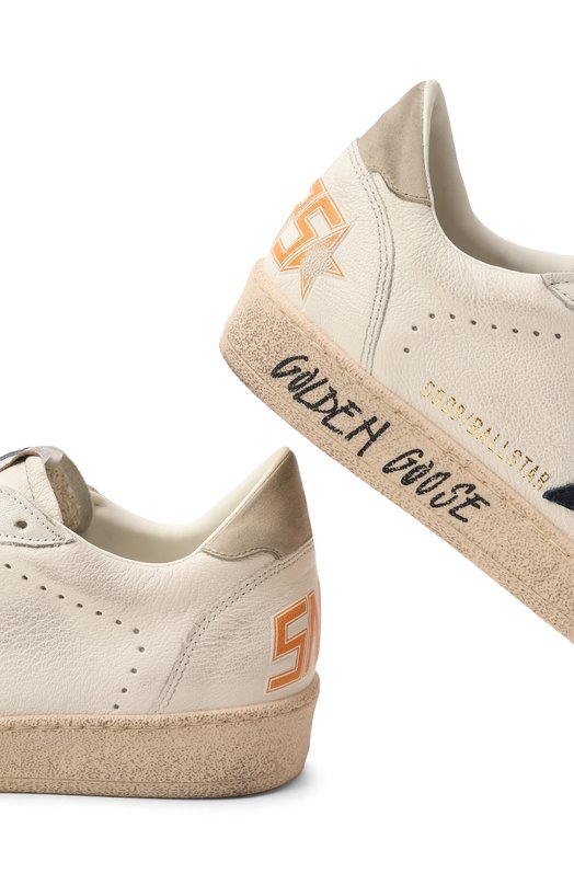Кожаные кеды Ball Star Golden Goose Deluxe Brand GMF00117.F007571 Белый  GMF00117.F007571 Фото 7