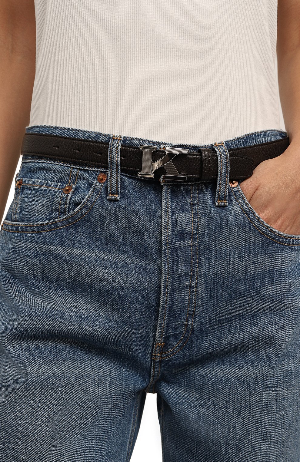 Кожаный ремень KITON, арт. DCKG25PN00126, фото 2