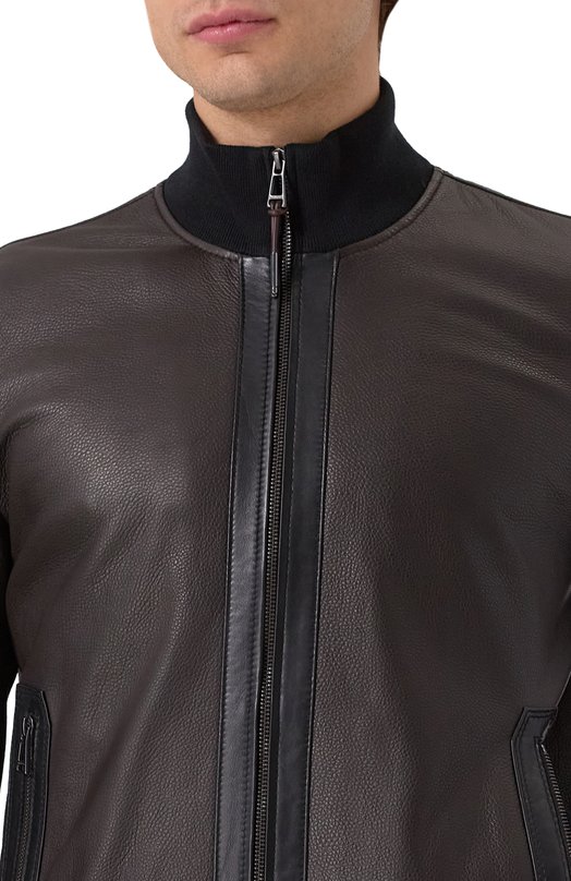 Кожаный бомбер Windsor T0RIN0-L/1300140 Коричневый  T0RIN0-L/1300140 Фото 5