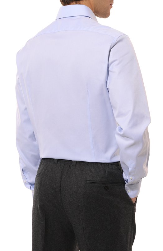 Хлопковая сорочка Corneliani 94P100-9411700 Голубой  94P100-9411700 Фото 4
