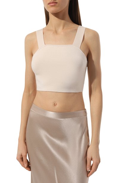 Топ из шерсти и шелка COSY SUNDAY кремового цвета по цене 37800 руб., арт. S1AT015CG, фото 3 Топ из шерсти и шелка COSY SUNDAY, арт. S1AT015CG, фото 3