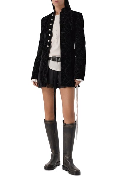 Хлопковый лонгслив-хенли ANN DEMEULEMEESTER, арт. B0014225/FA659, фото 2