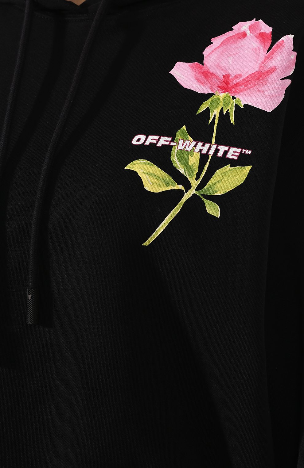 Хлопковое худи OFF-WHITE черного цвета по цене 49950 руб., арт. 0WBB016S190030601088, фото 5 Хлопковое худи OFF-WHITE, арт. 0WBB016S190030601088, фото 5