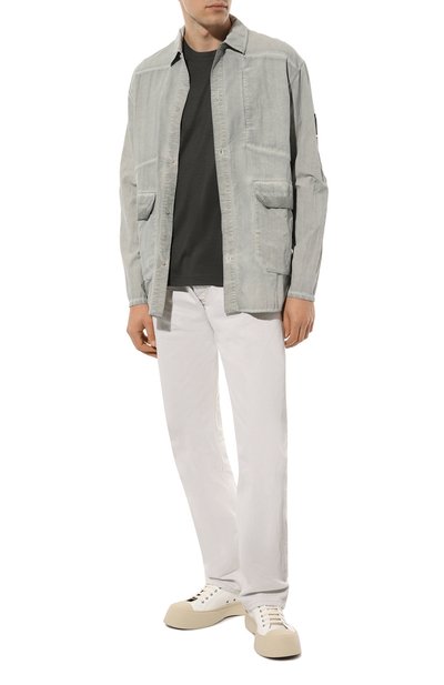 Шерстяная футболка CAPOBIANCO хаки цвета по цене 29150 руб., арт. 15M660.JE00., фото 2 Шерстяная футболка CAPOBIANCO, арт. 15M660.JE00., фото 2