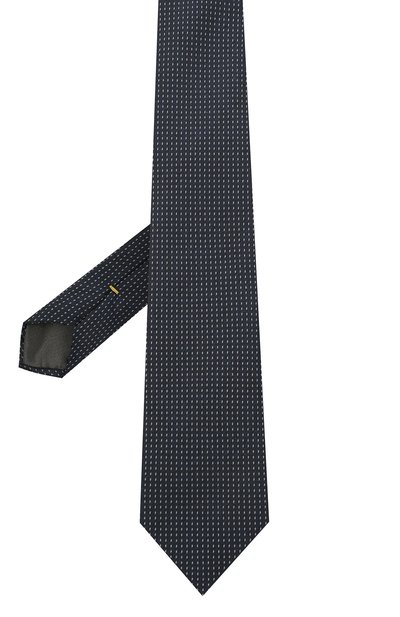 Шелковый галстук CANALI темно-синего цвета по цене 11500 руб., арт. 18/HJ03155, фото 2 Шелковый галстук CANALI, арт. 18/HJ03155, фото 2