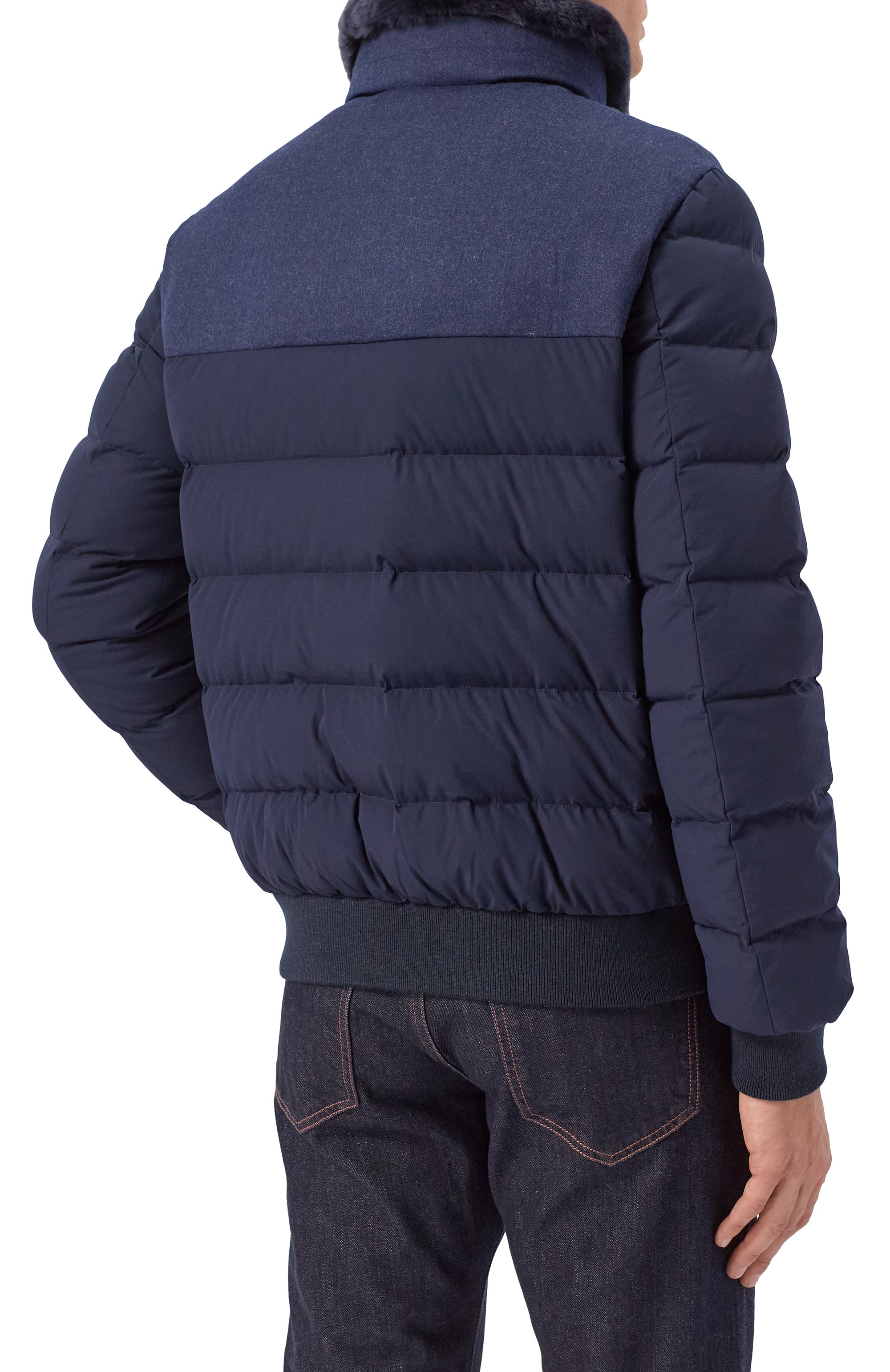 Пуховик с воротником из кролика HETREGO, арт. 8P512R/B0RIS, фото 4