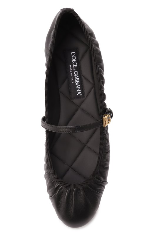 Кожаные балетки Vally Dolce & Gabbana CB0257/AD137 Чёрный  CB0257/AD137 Фото 6