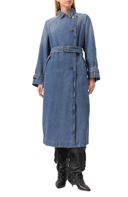 Джинсовый тренч Isabel Marant 25PMA0413FA/C1H01I Голубой  25PMA0413FA/C1H01I Фото 3