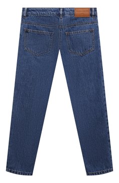 Детские джинсы ERMANNO SCERVINO синего цвета, арт. SFPA004C/DF025/10A-16A | Фото 2 (Материал сплава: Проставлено; Нос: Не проставлено; Материал внешний: Хлопок)