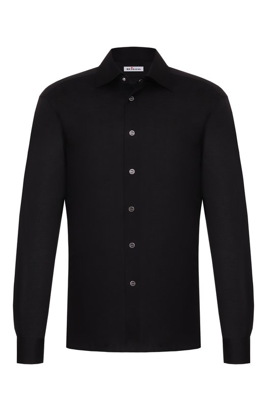 Хлопковая рубашка Kiton UMCNERHH0966514 Чёрный UMCNERHH0966514