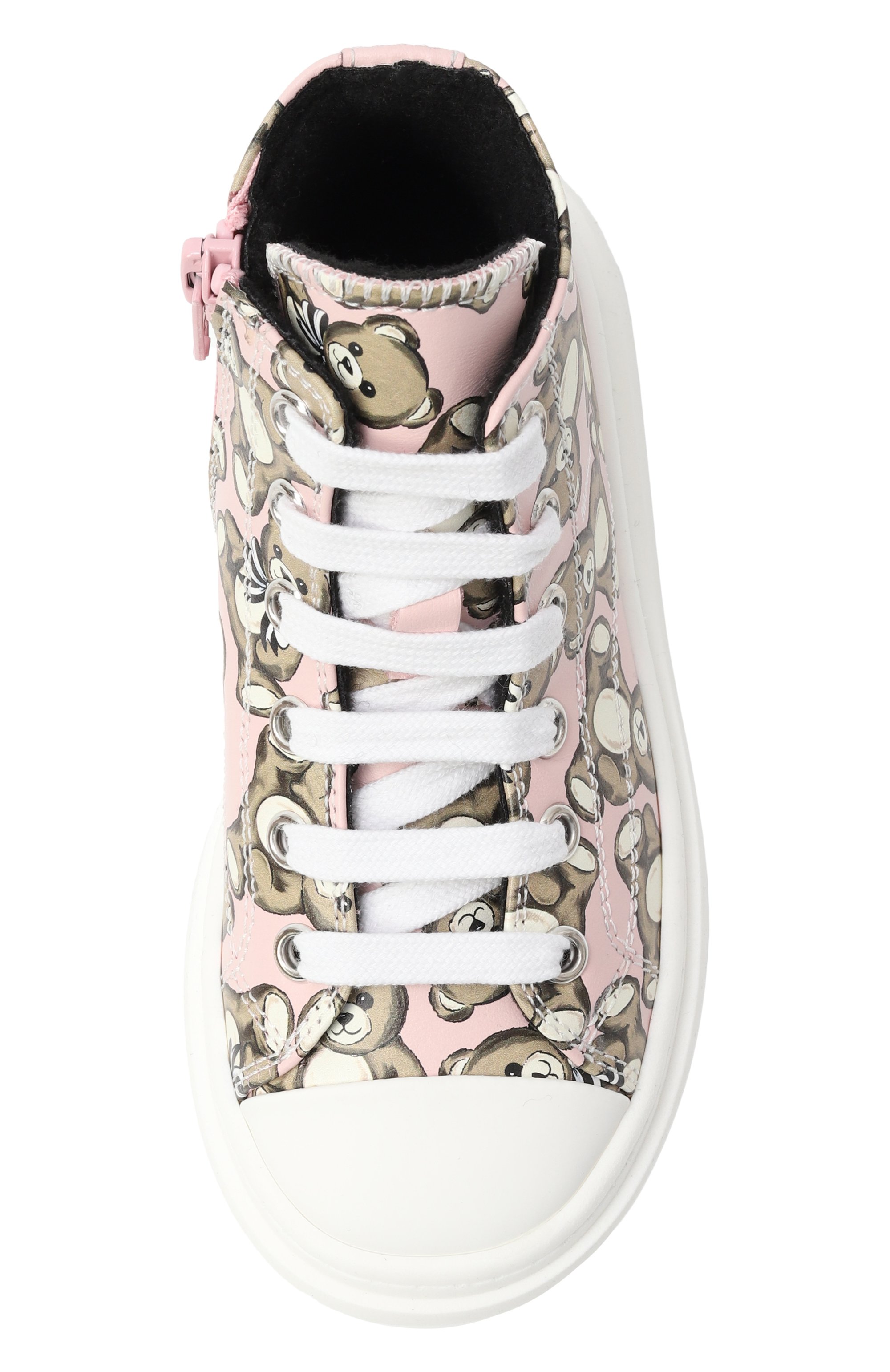 Кожаные кеды MOSCHINO, арт. 81927/VAR3/24-27, фото 4