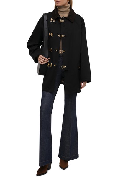 Хлопковая куртка CELINE черного цвета по цене 277500 руб., арт. 2W476365P, фото 2 Хлопковая куртка CELINE, арт. 2W476365P, фото 2