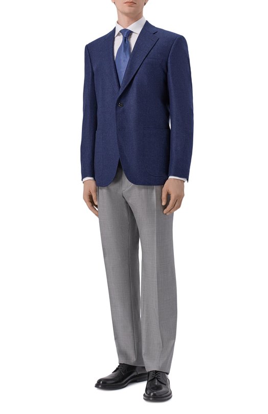 Шерстяные брюки Brioni RP3I0L/P1A0X Серый  RP3I0L/P1A0X Фото 2