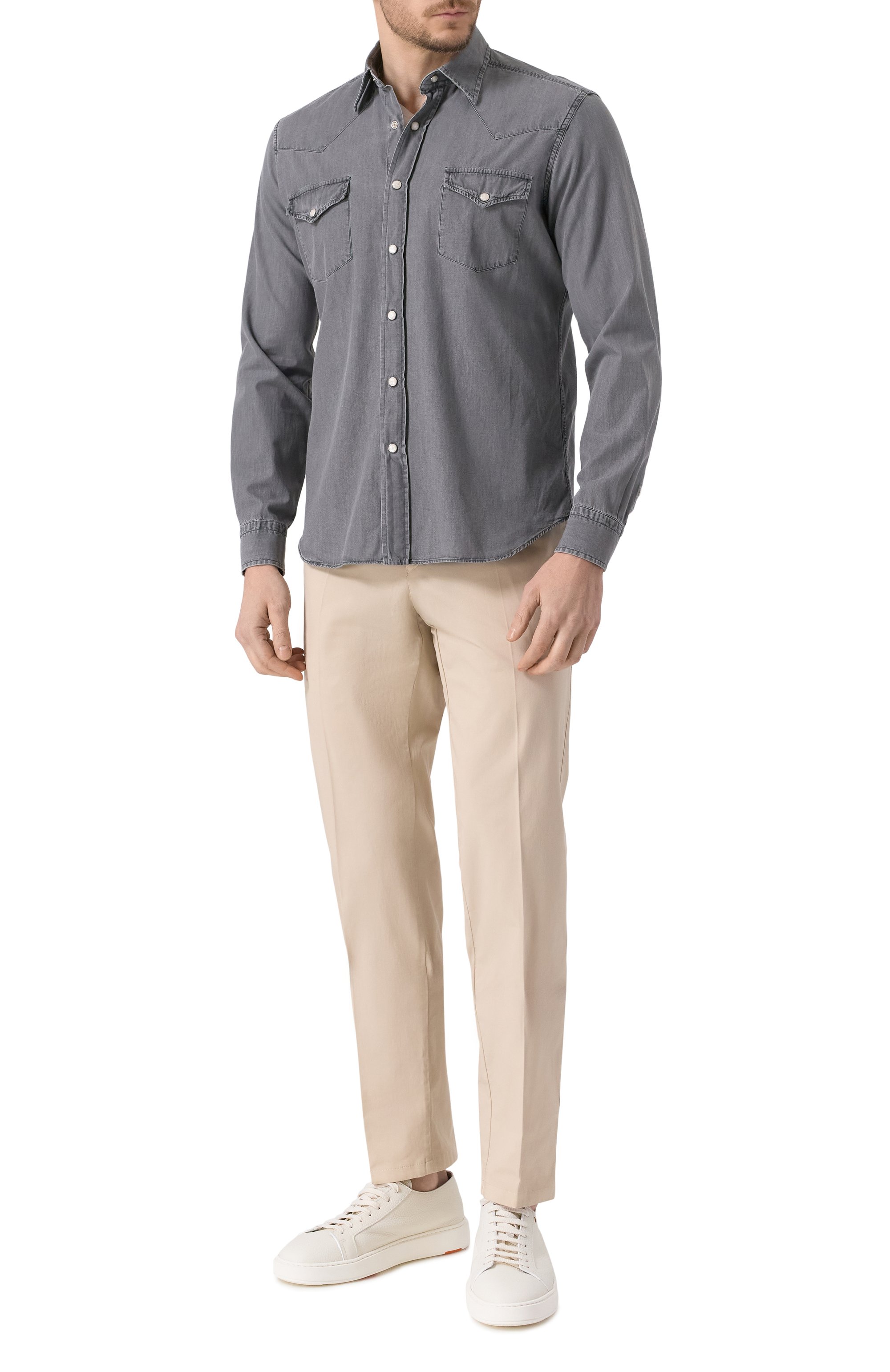 Хлопковая рубашка ALESSANDRO GHERARDI, арт. TEXANA5/10AJ, фото 2