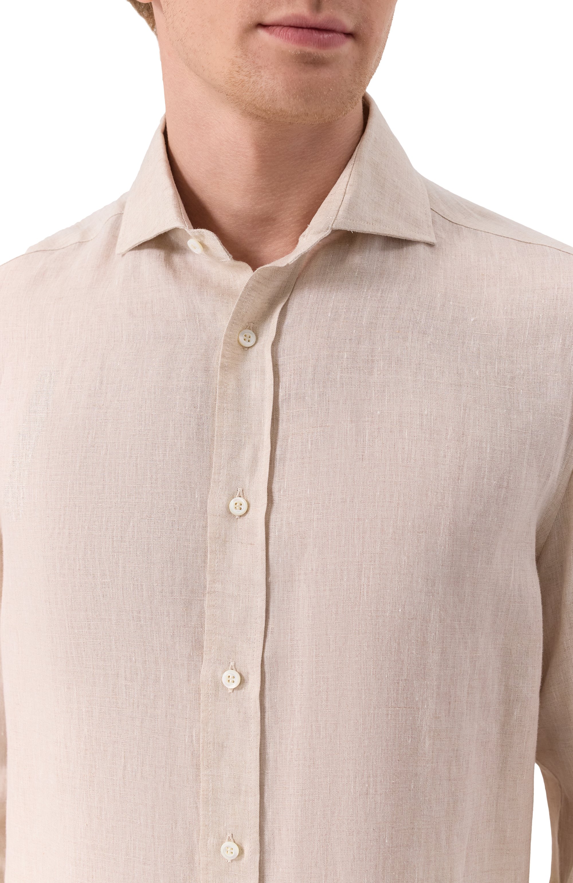 Льняная рубашка BRUNELLO CUCINELLI, арт. MM6950028, фото 5