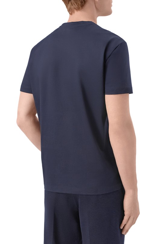 Хлопковая футболка Dirk Bikkembergs BMT1693 Синий  BMT1693 Фото 4