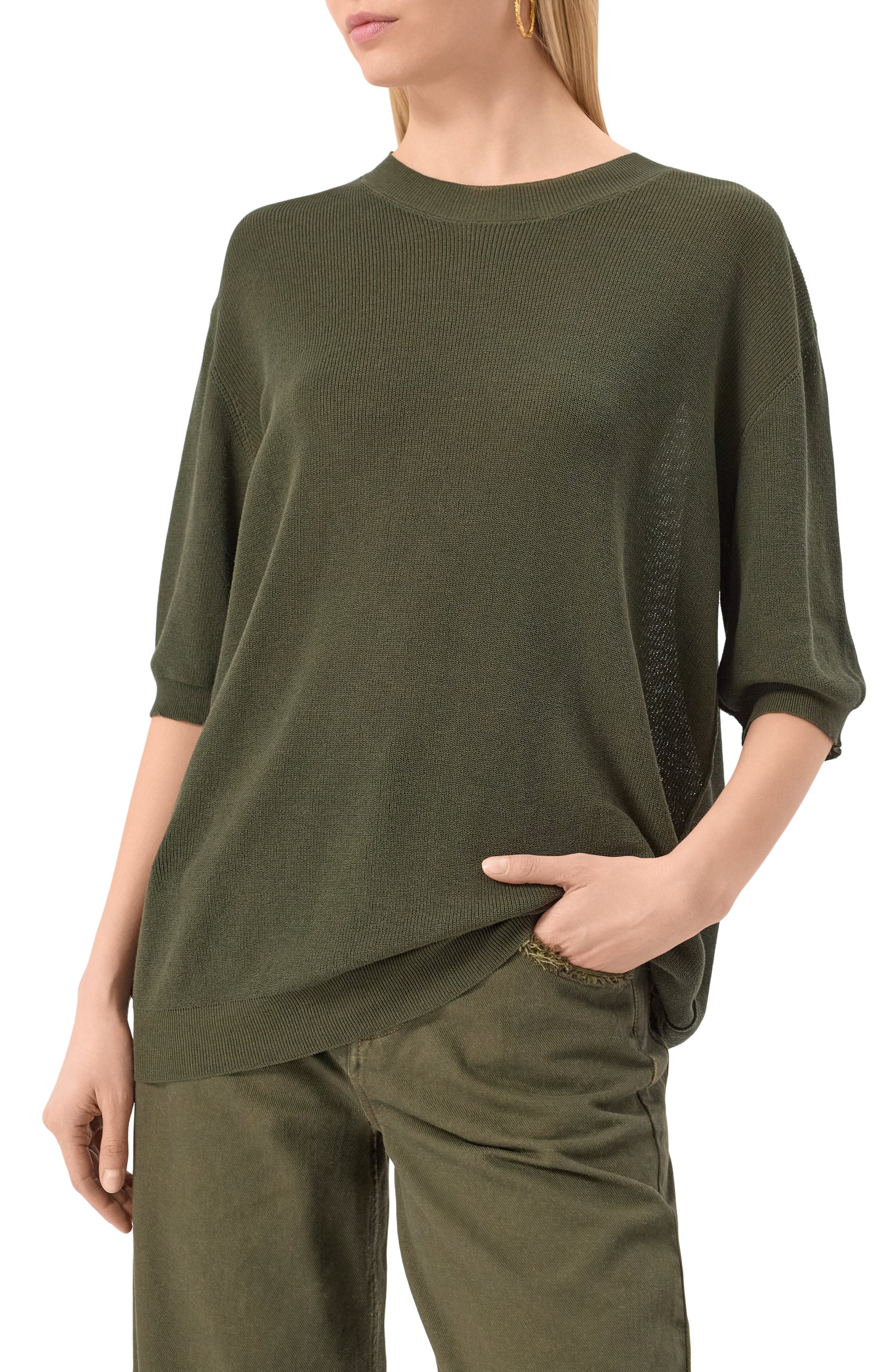 Пуловер из хлопка и шелка UMA WANG, арт. UK7513, фото 3