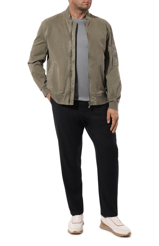 Хлопковый бомбер Brunello Cucinelli MA0816499 Хаки  MA0816499 Фото 2