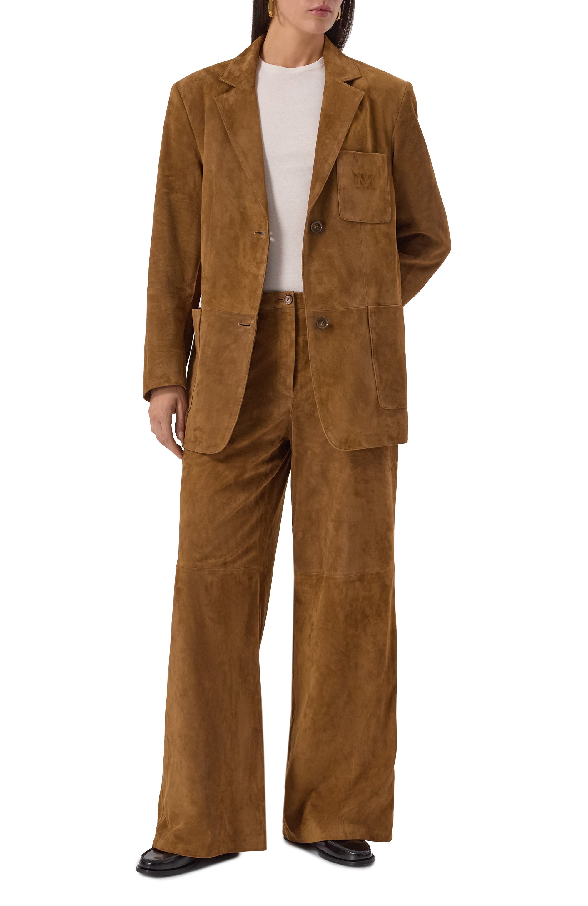 Замшевый жакет VENERA M. коричневого цвета по цене 216300 руб., арт. MYT-162/S, фото 2 Замшевый жакет VENERA M., арт. MYT-162/S, фото 2