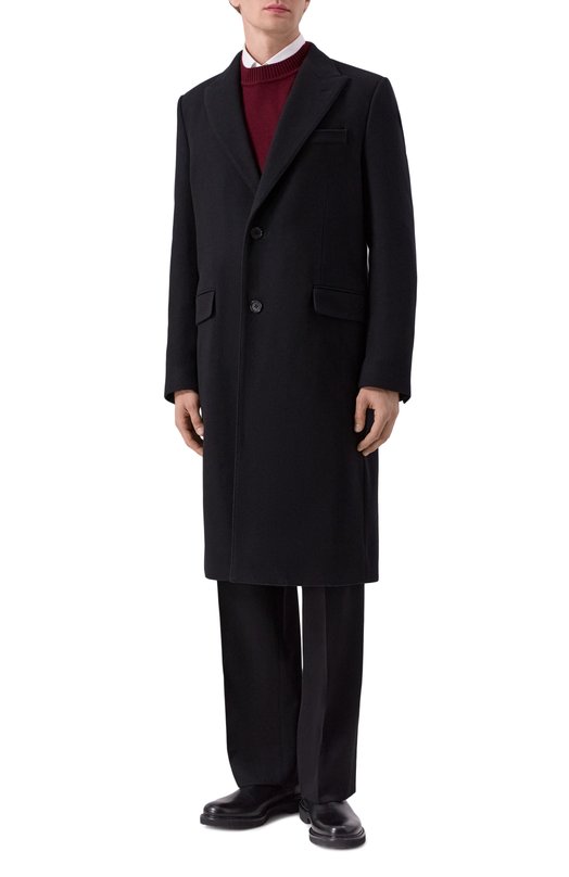 Пальто из шерсти и кашемира Dolce & Gabbana G036IT/HUMJ2 Чёрный  G036IT/HUMJ2 Фото 3