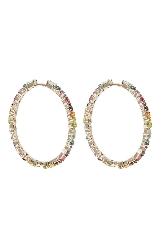 Радужные серьги-кольца Secrets jewelry РСКС400131 Разноцветный  РСКС400131 Фото 3