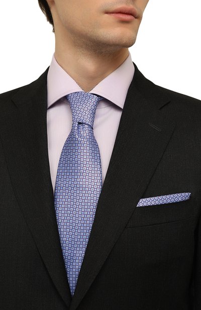 Комплект из галстука и платка STEFANO RICCI сиреневого цвета по цене 49950 руб., арт. DX/47007, фото 2 Комплект из галстука и платка STEFANO RICCI, арт. DX/47007, фото 2