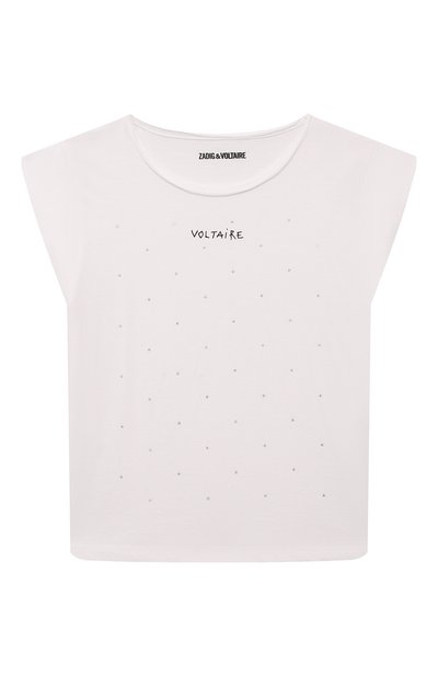 Хлопковая футболка ZADIG AND VOLTAIRE, арт. X60239