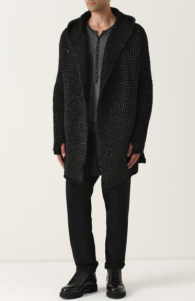 Удлиненный шерстяной кардиган с капюшоном MASNADA, арт. M19M03, фото 2