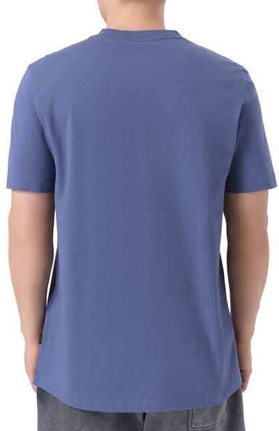 Хлопковая футболка BOSS ORANGE синего цвета по цене 6995 руб., арт. 50554610, фото 4 Хлопковая футболка BOSS ORANGE, арт. 50554610, фото 4