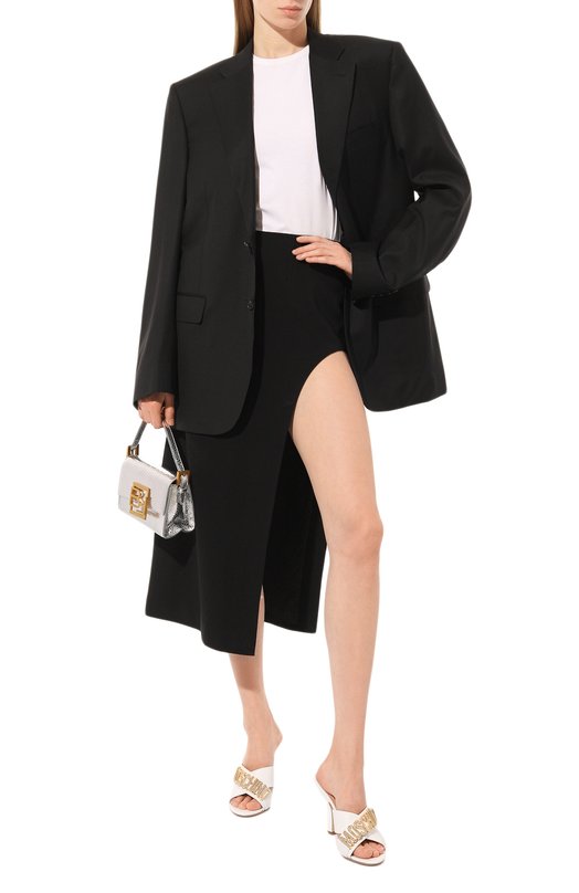 

Кожаные мюли Moschino, Чёрный