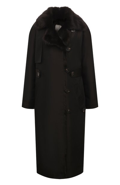 Тренч с меховой подкладкой COLOR TEMPERATURE коричневого цвета по цене 900000 руб., арт. Пл, Кол-10/373, фото 1 Тренч с меховой подкладкой COLOR TEMPERATURE, арт. Пл, Кол-10/373, фото 1