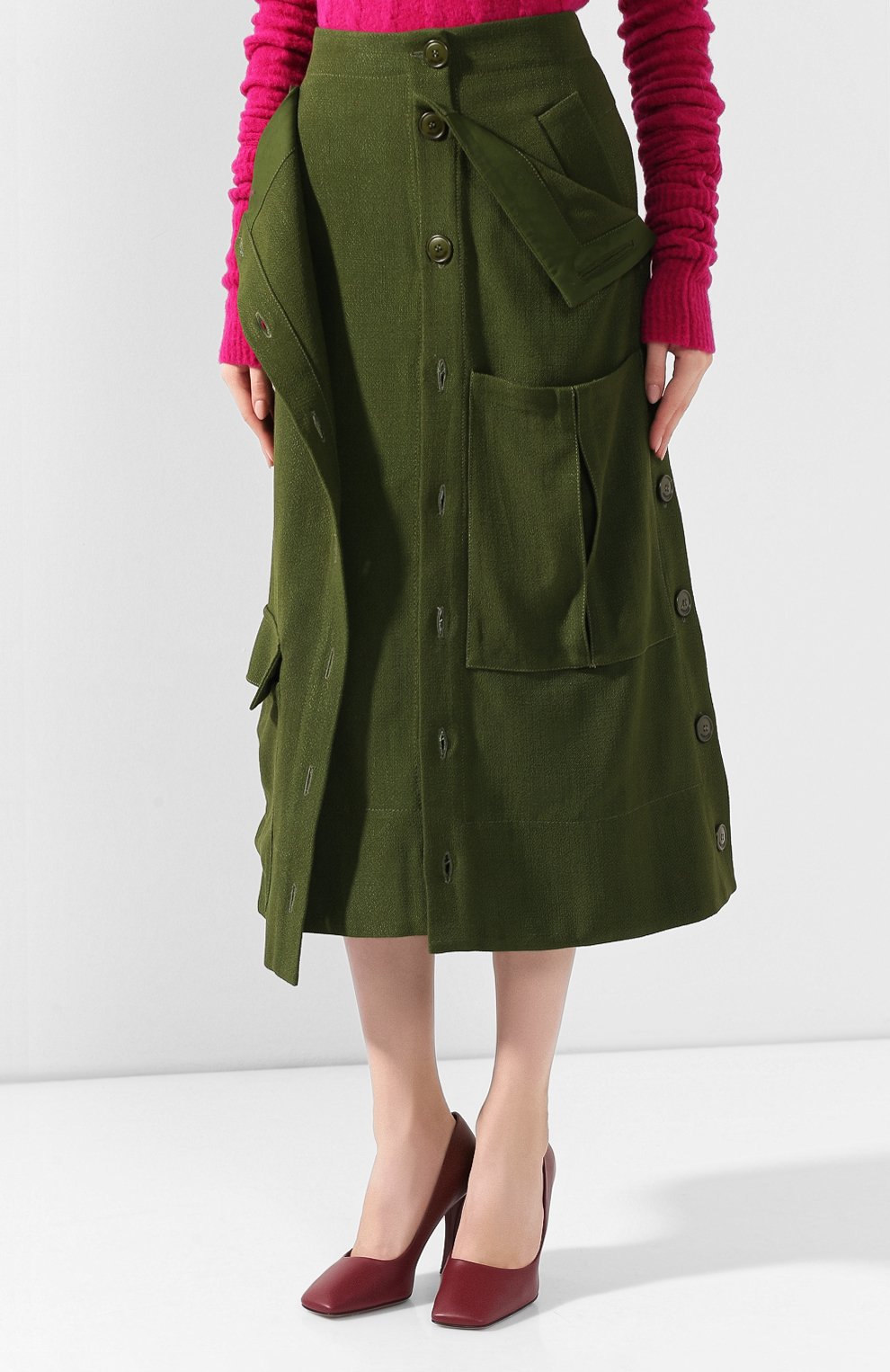 Юбка JACQUEMUS зеленого цвета по цене 63100 руб., арт. 193SK03/26580, фото 3 Юбка JACQUEMUS, арт. 193SK03/26580, фото 3