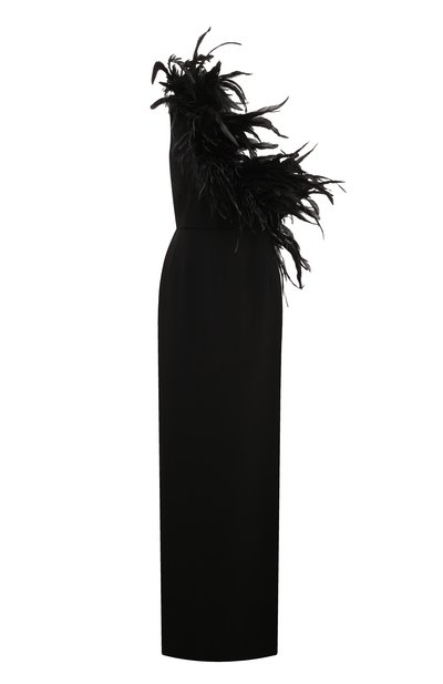 Женское платье из вискозы с отделкой перьями DOLCE & GABBANA, арт. F6JRFT/FUIAH