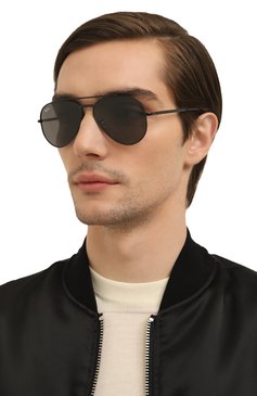 Женские солнцезащитные очки RAY-BAN черного цвета, арт. 3625-002/B1 | Фото 3 (Кросс-КТ: С/з-унисекс; Нос: Не проставлено; Тип очков: С/з; Материал: Металл; Очки форма: Авиаторы; Оптика Гендер: оптика-унисекс)