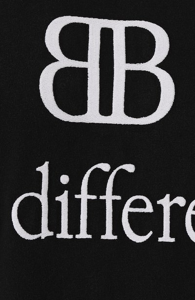 Хлопковая футболка BALENCIAGA черного цвета по цене 89750 руб., арт. 612965/TNVU91070, фото 5 Хлопковая футболка BALENCIAGA, арт. 612965/TNVU91070, фото 5