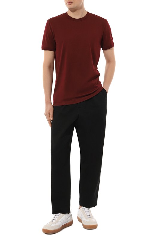 Хлопковая футболка Dolce & Gabbana G8JX7T/FU7EQ Бордовый  G8JX7T/FU7EQ Фото 2