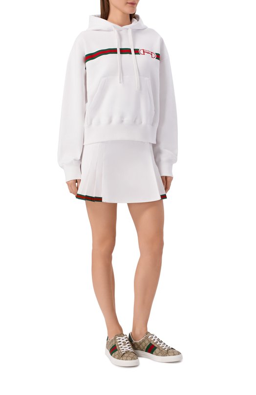 Плиссированная юбка Gucci 846659/ZAJP1 Белый  846659/ZAJP1 Фото 2