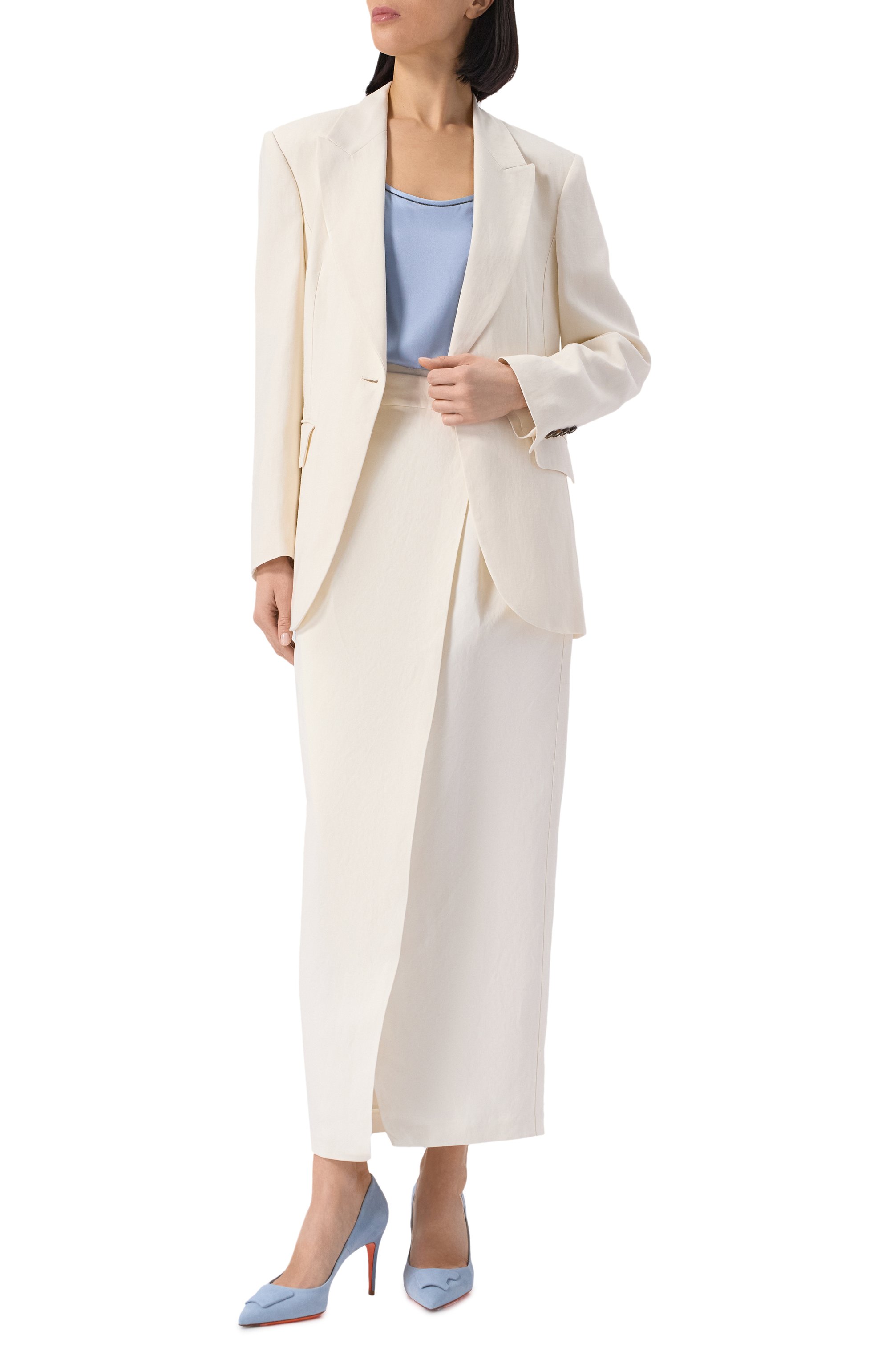 Жакет из вискозы и льна BRUNELLO CUCINELLI, арт. MH1262682, фото 2