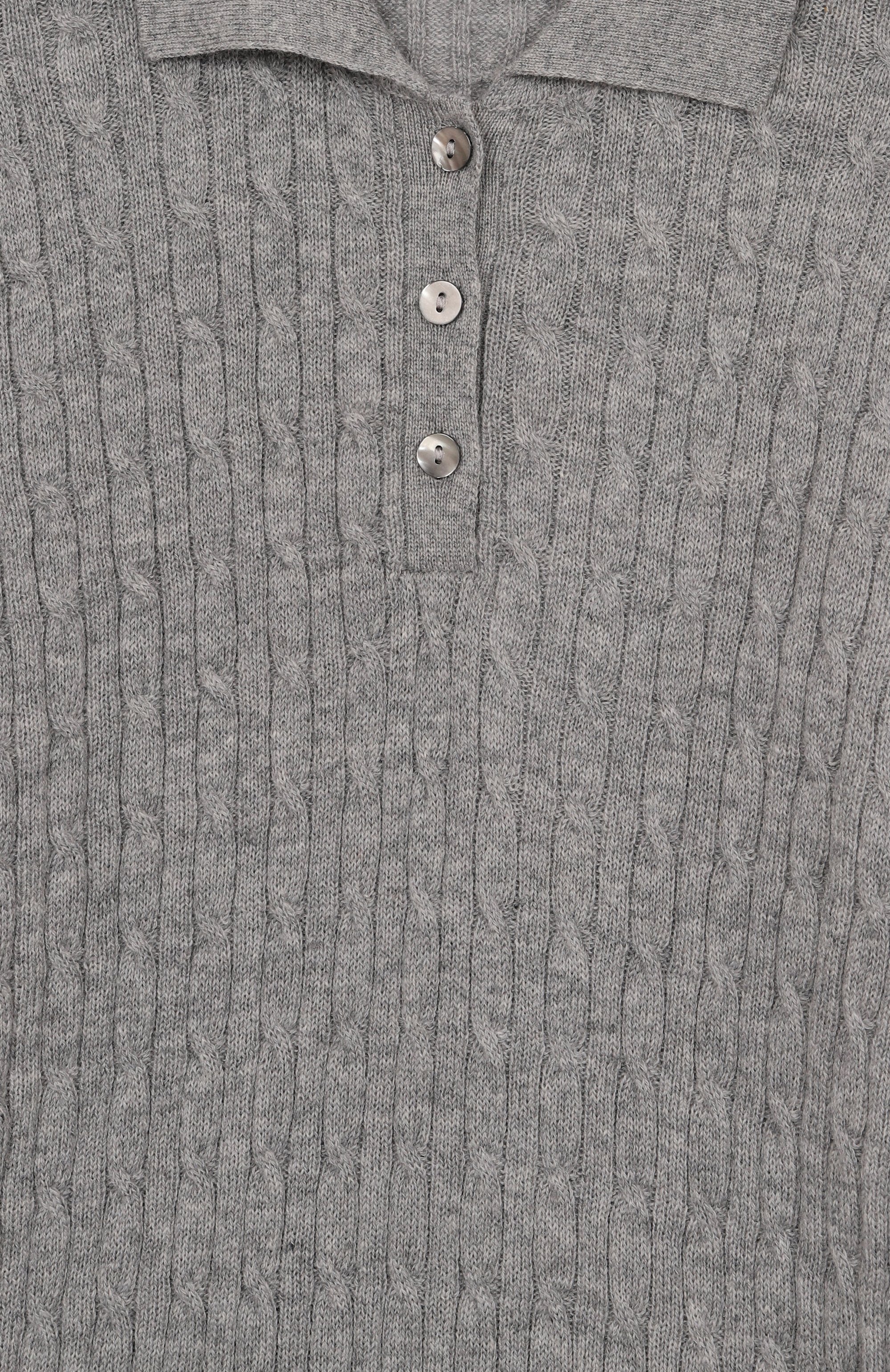 Поло из шерсти и кашемира DAL LAGO серого цвета по цене 18650 руб., арт. R523/9908/13-16, фото 3 Поло из шерсти и кашемира DAL LAGO, арт. R523/9908/13-16, фото 3