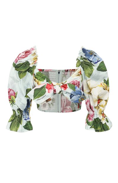 Женский хлопковый топ DOLCE & GABBANA, арт. F74F2T/HS5GB