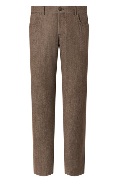 Мужские брюки из хлопка и шерсти CANALI, арт. V1551/AV05333